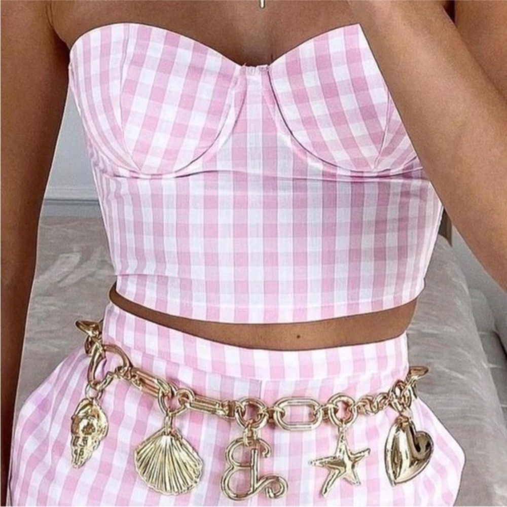 ZARA Barbie Pink white top 0264/101